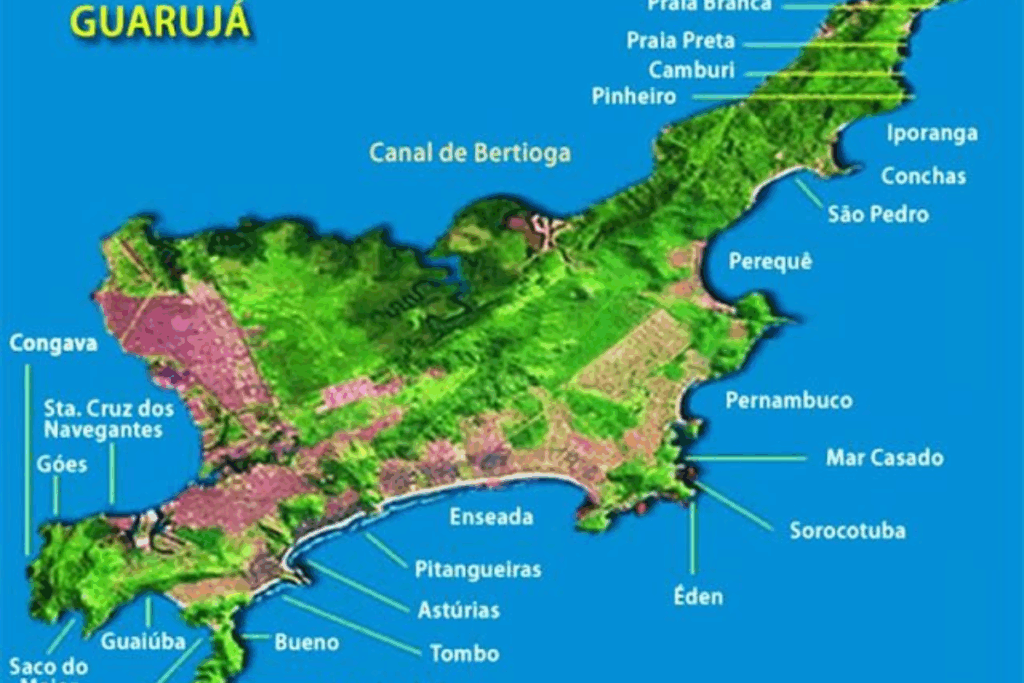 Mapa de Guarujá